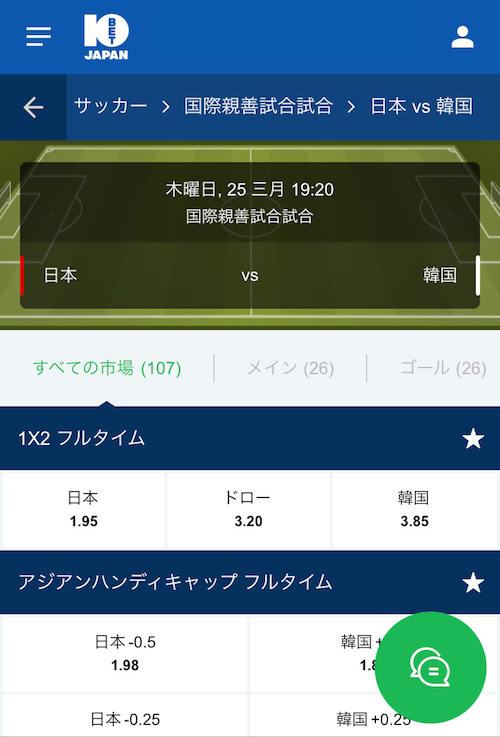 サッカー日本代表にブックメーカーで賭ける 勝敗予想オッズと試合結果 記録